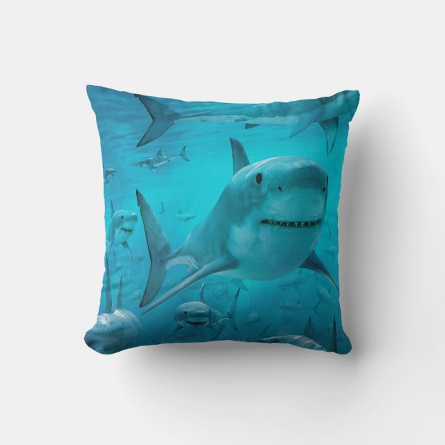 shark  throw pillow (Front)