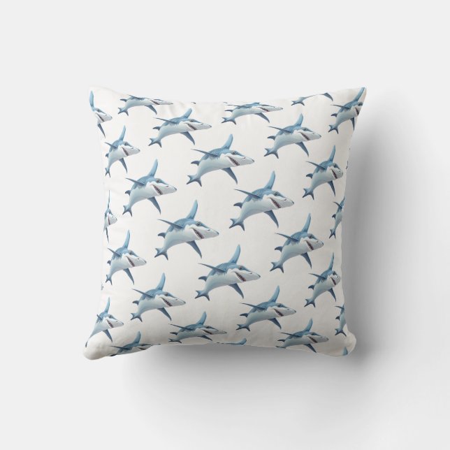 Shark Throw Pillow (Back)