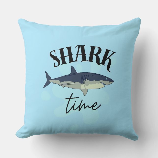 SHARK TIME THROW PILLOW (Front)