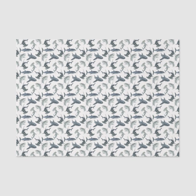 Shark Tissue Paper for Gift Wrapping  (Front)