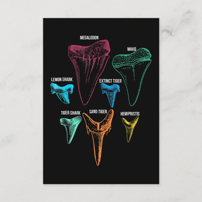 Shark Tooth Hunting - Crazy Shark Gifts Enclosure Card (Front)