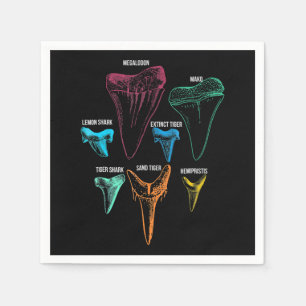 Shark Tooth Hunting - Crazy Shark Gifts Napkin