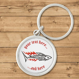 Shark Tribal Icon 2 Keychain