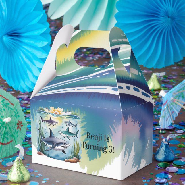 Shark Under The Sea Boy Birthday Favor Box (Party)