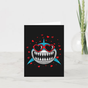 Shark Valentine Sungles Heart Cute Lovers Card