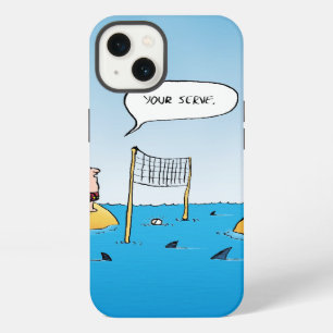 Shark Volleyball Funny Cartoon iPhone 13 Case