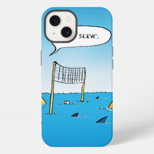 Shark Volleyball Funny Cartoon iPhone 13 Case