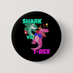 Shark Vs Dinosaur T Rex Boxing Gloves For Kids Boy 2 Inch Round Button