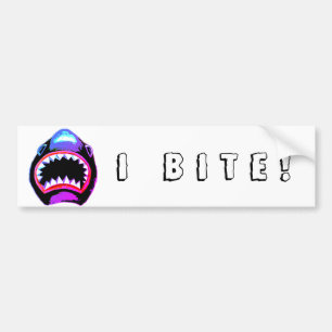 Shark Watercolor Pink Purple Illustration Bumper Sticker