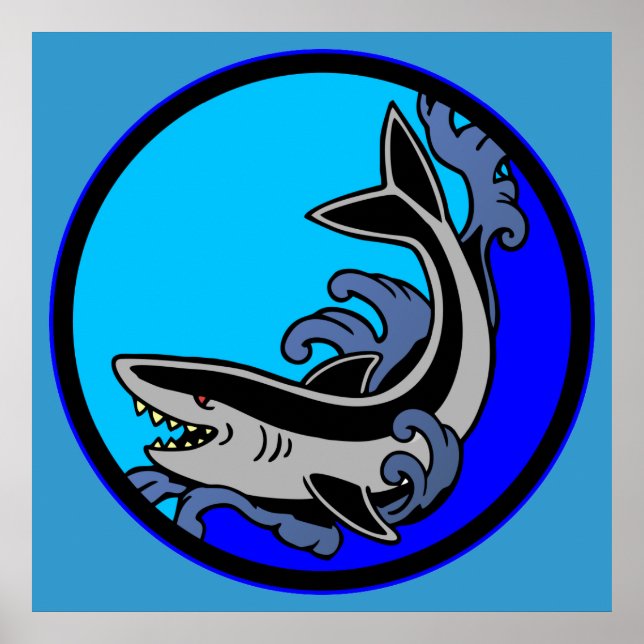 Shark Waves Poster (Front)