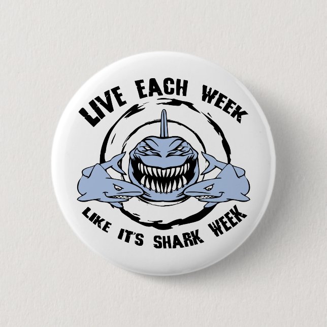 Shark Week 2 Inch Round Button (Front)