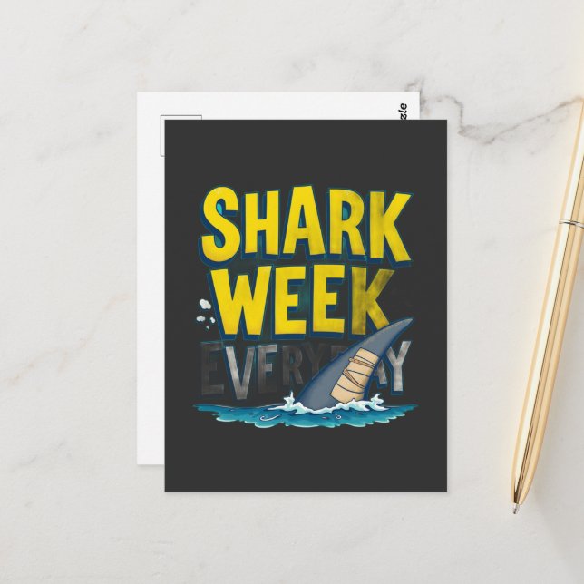 Shark Week Everyday Postcard (Front/Back In Situ)