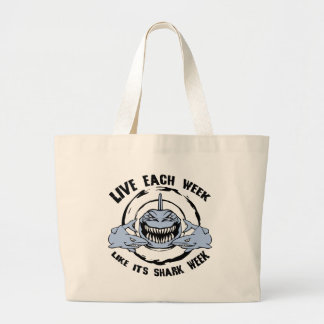 Shark Week Large Tote Bag