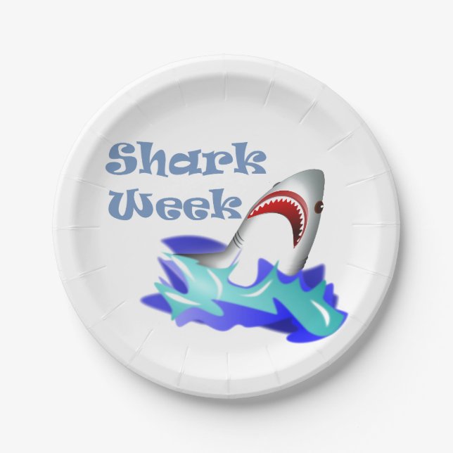 Shark Week Paper Plate (Front)