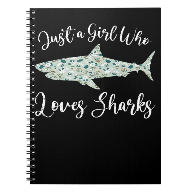Shark Whale Zoo Keeper Girls Women Gift Ocean Notebook (Front)