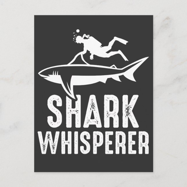 Shark Whisperer Scuba Diving Ocean Diver Postcard (Front)