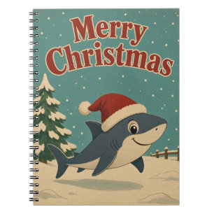 Shark Winter Yard Animal Christmas Notebook
