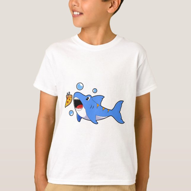 Shark with Pizza as Bait T-Shirt (Front)