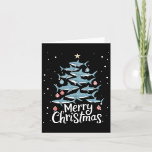 Shark Xmas Tree Sharks Christmas Tree Merry Dogmas Card