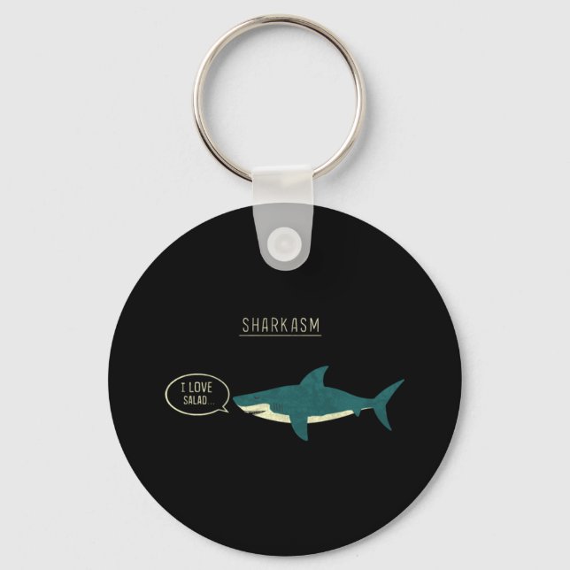 Sharkasm Classic Keychain (Front)