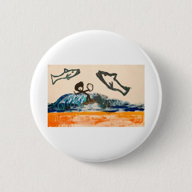 sharkbait 2 inch round button (Front)