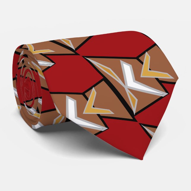 SharKC Borders RED: KC Style Tie (Rolled)
