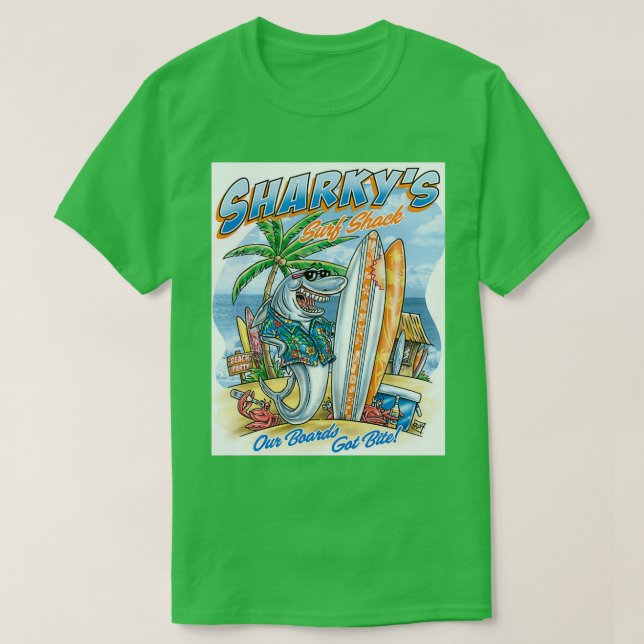 sharkeys surf shack T-Shirt (Design Front)
