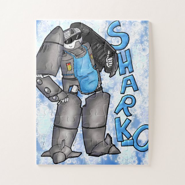 Sharko does dishes jigsaw puzzle (Vertical)
