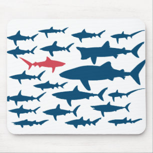 Sharks against the tide mouse pad. pad
