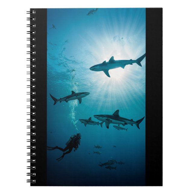 Sharks and Diver Notebook (Front)