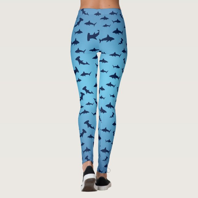 Sharks and More Sharks Leggings (Back)
