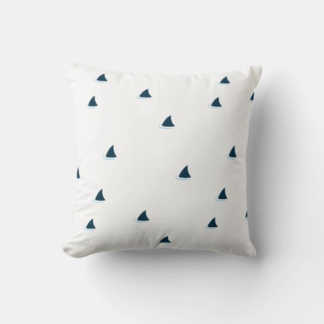 Sharks attention throw pillow (Front)