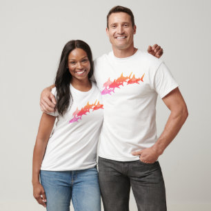 sharks, cool sea inspired white T-Shirt