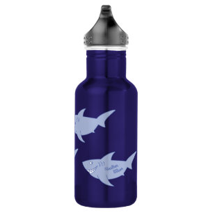 Sharks Cute Kids Water Bottle with Name