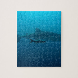 Sharks Fish Ocean Water Tropical Beach Peace Love Jigsaw Puzzle