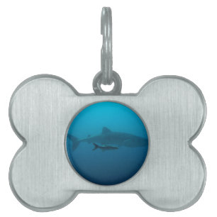 Sharks Fish Ocean Water Tropical Beach Peace Love Pet ID Tag