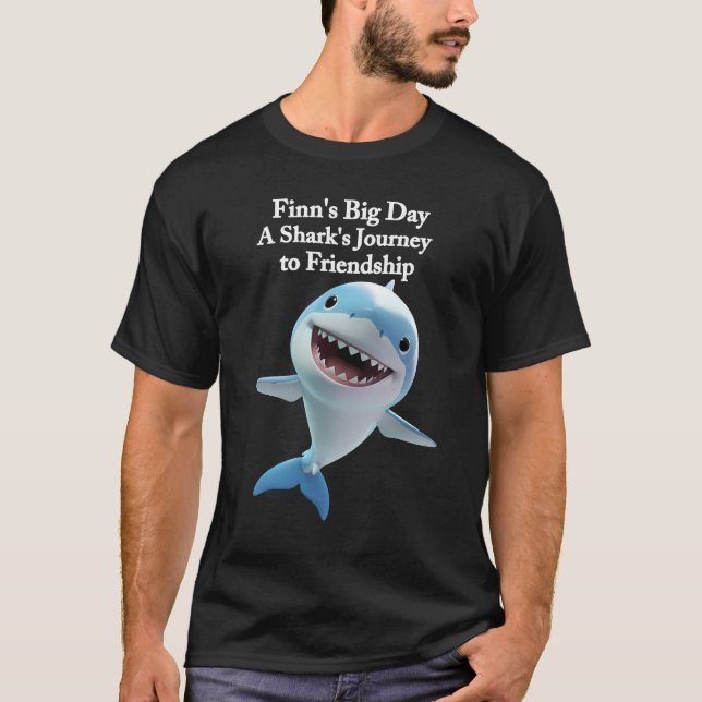 shark's friendship Beach vacation design T-Shirt (Front)