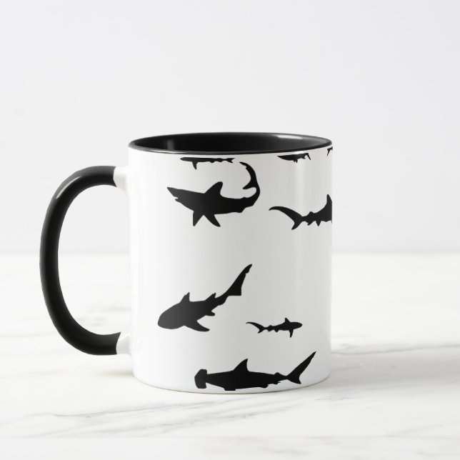 Sharks Hammerhead And Others Mug (Left)