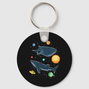 Sharks In The Galaxy Funny Whale Shark Lover Keychain