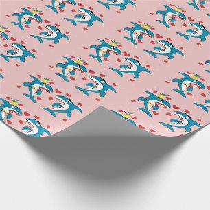 Sharks Love Wrapping Paper