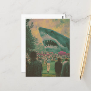 Sharks Make Golf Exciting Postcard