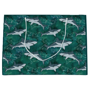 Sharks, marine,sea, fish, predator, animal, jaws, large gift bag