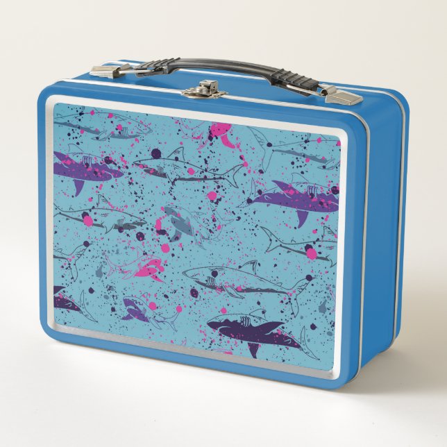 Sharks Metal Lunch Box (Front)