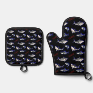 Sharks Oven Mitt & Pot Holder Set