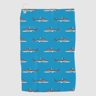 Sharks Pattern Golf Towel