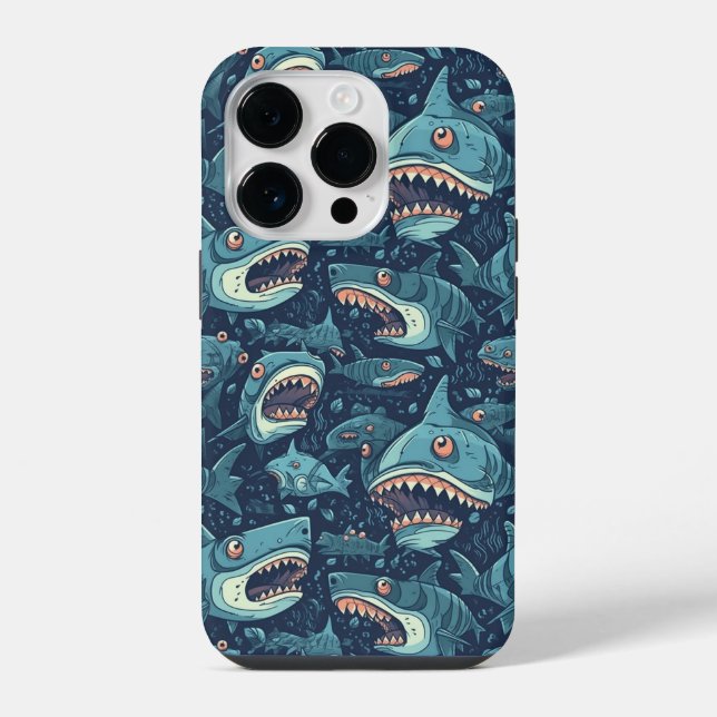 Sharks Pattern iPhone Case (Back)