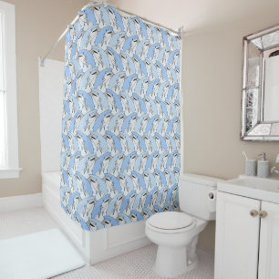 Sharks Pattern shower curtain