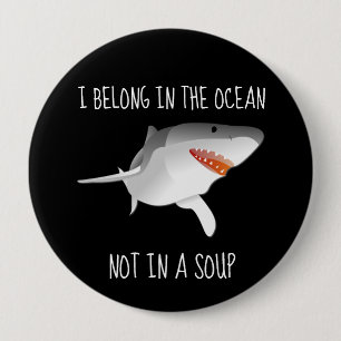 Sharks Save Finning Conservation Environment 4 Inch Round Button