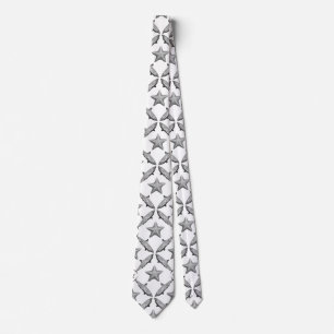Sharks Starfish Ocean Life Nautical Coastal Tie