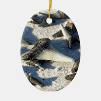 Sharks Teeth from Jax Beach Ceramic Ornament
